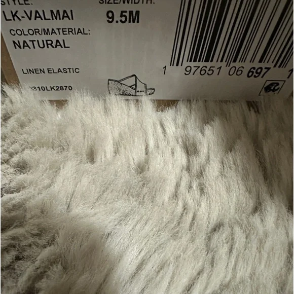 NWT Lucky 🍀Brand 9.5 Natural Linen Elastic Cork Wedge - Picture 6 of 8